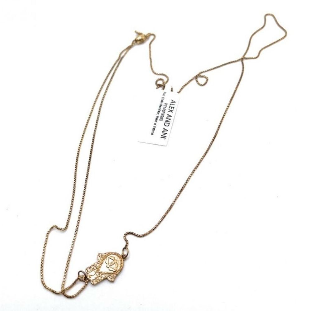 Alex and Ani Gold Hamsa Pendant Necklace